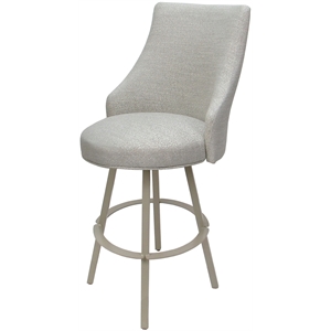 Extra Tall Stool Swivel Metal 34&quot - Melisima Plus WB - Stone Fabric - Beige