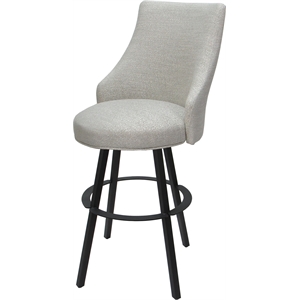 Extra Tall Stool Swivel Metal 34&quot - Melisima Plus WB - Stone Fabric - Gray