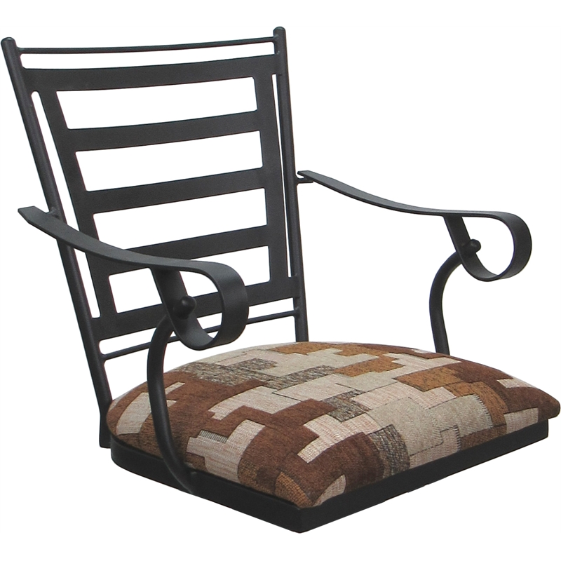 Aluminum Outdoor Indoor Extra Tall Stool - Jenna Arms - Terracotta Fabric - Gray