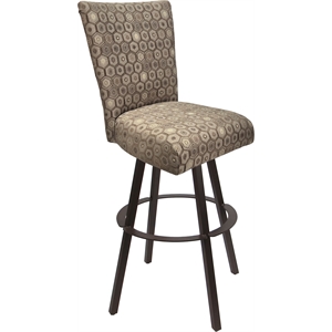 Counter Swivel Metal Stool 26&quot Seat -700 Plus Diamond Fabric - Brown Warren Base