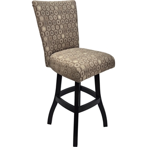 Counter Swivel Wood Stool 26&quot Seat - 700 Plus - Diamond Fabric on Black