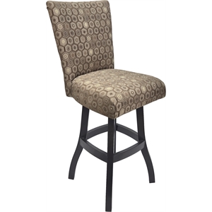 Counter Swivel Wood Stool 26&quot Seat - 700 Plus - Diamond Fabric on Gray