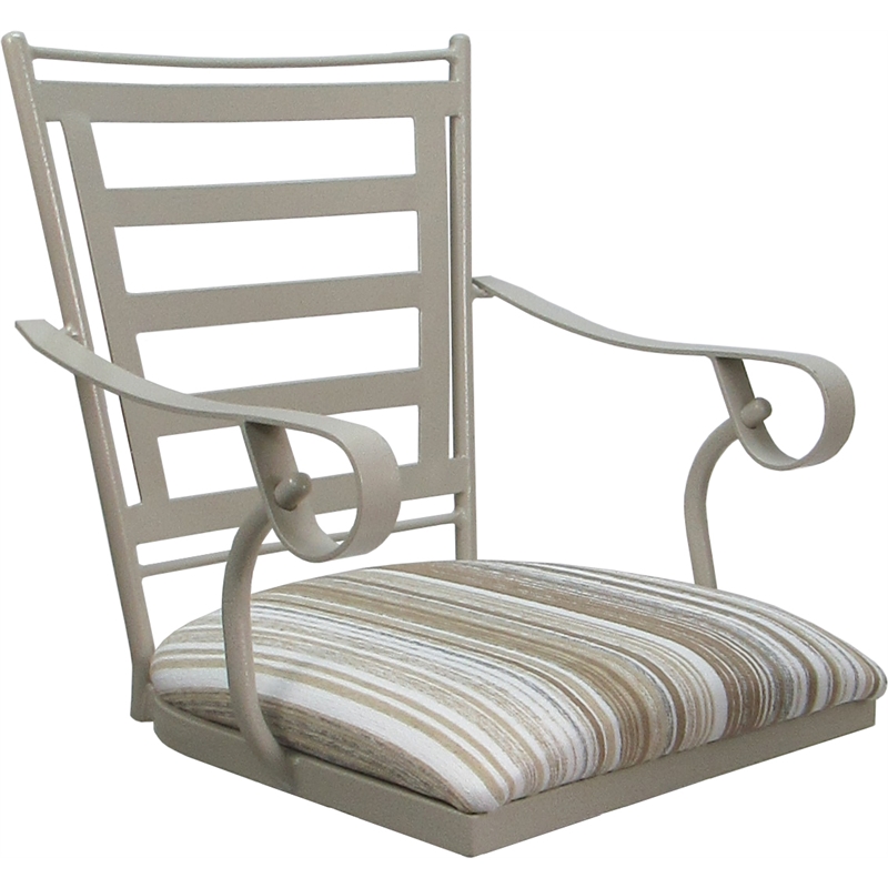 Set of 3 Outdoor Indoor Extra Tall Stool - Jenna Arms - DW White Fabric -Beige