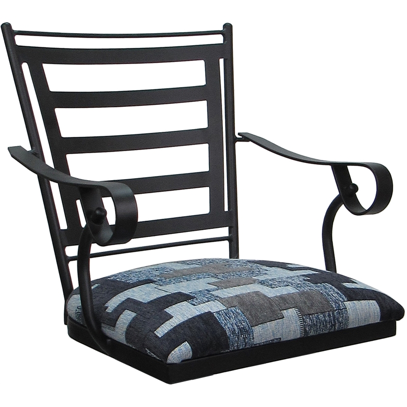 Set of 3 Outdoor Indoor Extra Tall Stool - Jenna Arms - Flint Fabric - Black