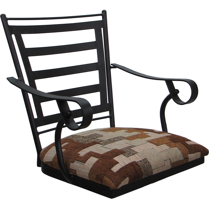 Set of 3 Outdoor Indoor Extra Tall Stool -Jenna Arms - Terracotta Fabric - Black