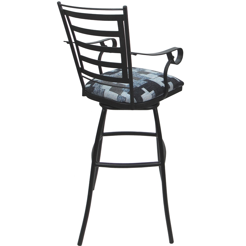 Set of 3 Outdoor Indoor Extra Tall Stool - Jenna Arms - Craftsman Flint - Gray
