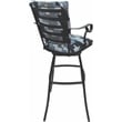 Set of 3 Outdoor Indoor Counter Stools - Jenna PB Arms - Flint Fabric - Gray