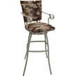Set of 3 Outdoor Indoor Extra Tall Stools - Jenna PB - Terracotta Fabric - Beige