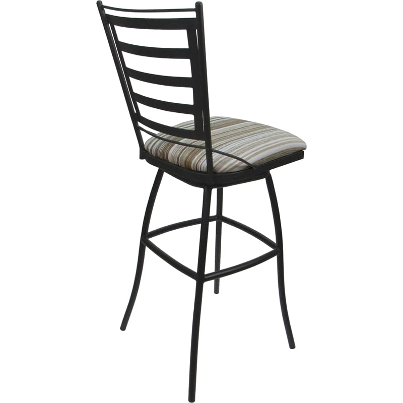 Set of 3 Outdoor Indoor Extra Tall Stools - Jenna Armless - White Fabric - Gray