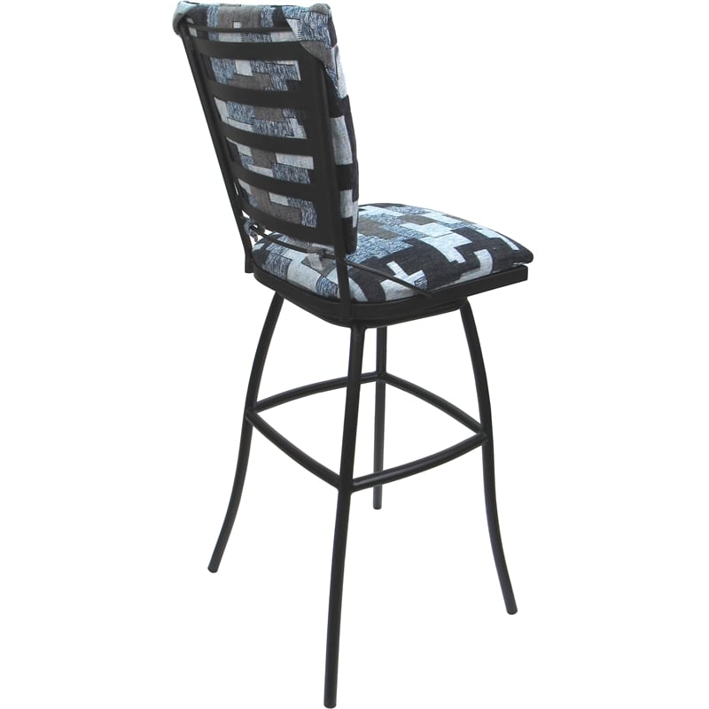 Set of 3 Outdoor Indoor Extra Tall Stools Jenna PB Armless - Flint Fabric - Gray
