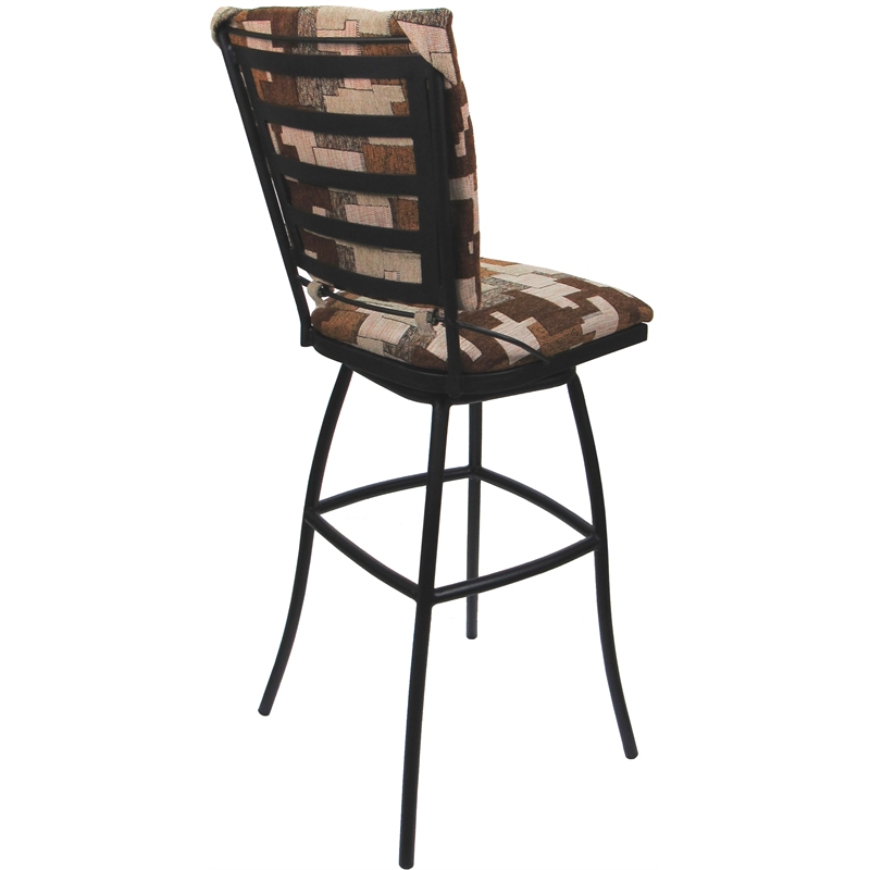 Set of 3 Outdoor Indoor Extra Tall Stools Jenna Armless Terracotta Fabric - Gray