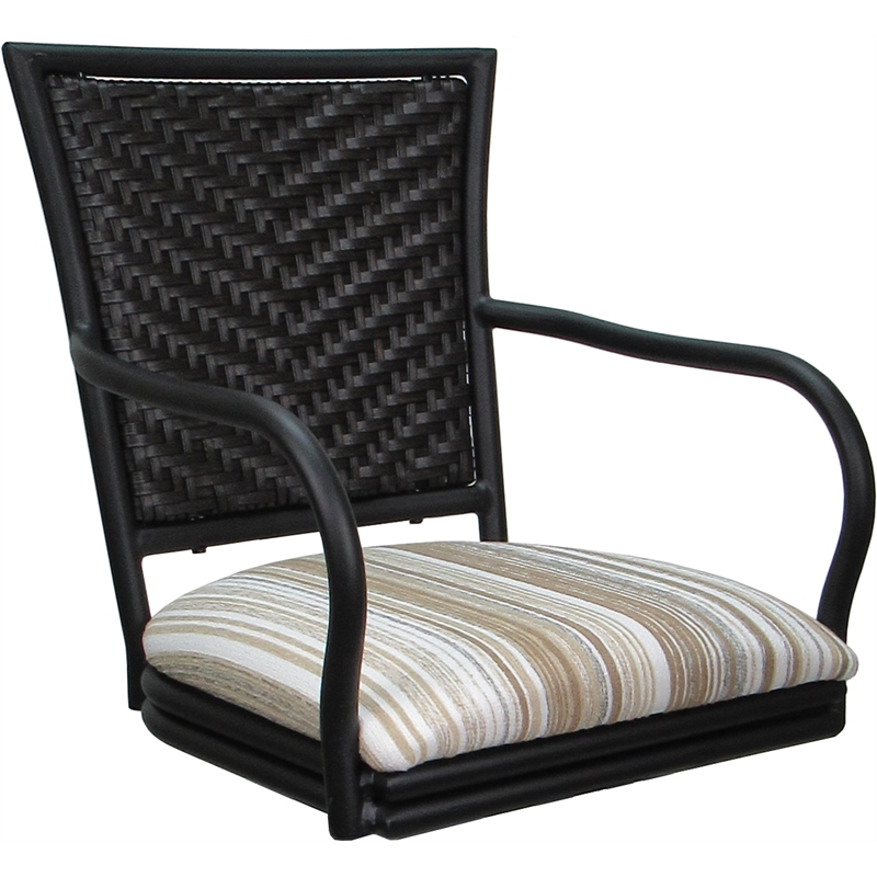 Set of 3 Outdoor Indoor Counter Stools - Erin - Driftwood White Fabric - Black