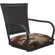 Set of 3 Outdoor Indoor Extra Tall Stools - Erin Arms - Terracotta Fabric - Gray
