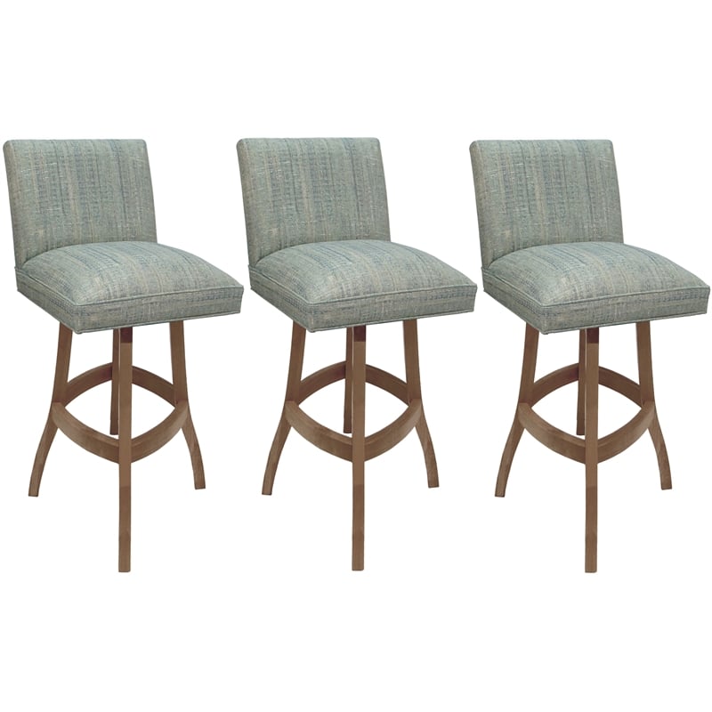 Set of 3 Swivel Wood Counter Stools 26