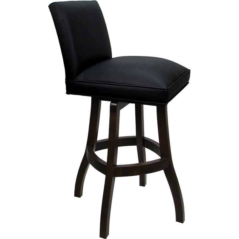 Set of 3 Swivel Wood Bar Stools 30