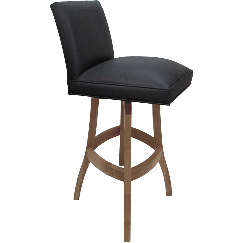 Set of 3 Swivel Wood Bar Stools 30