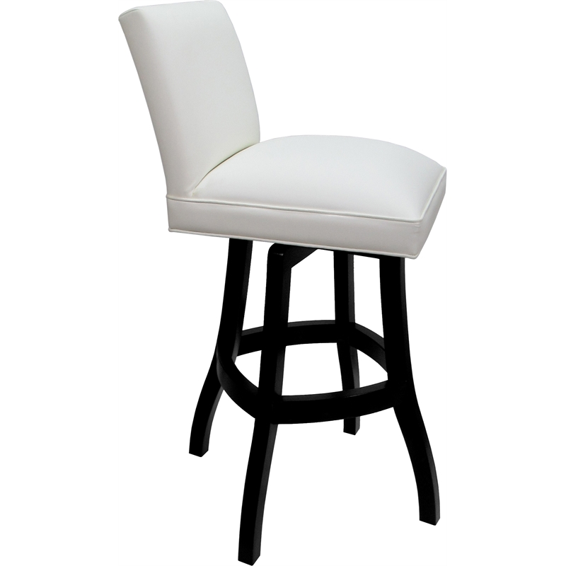 Set of 3 Swivel Wood Bar Stools 30