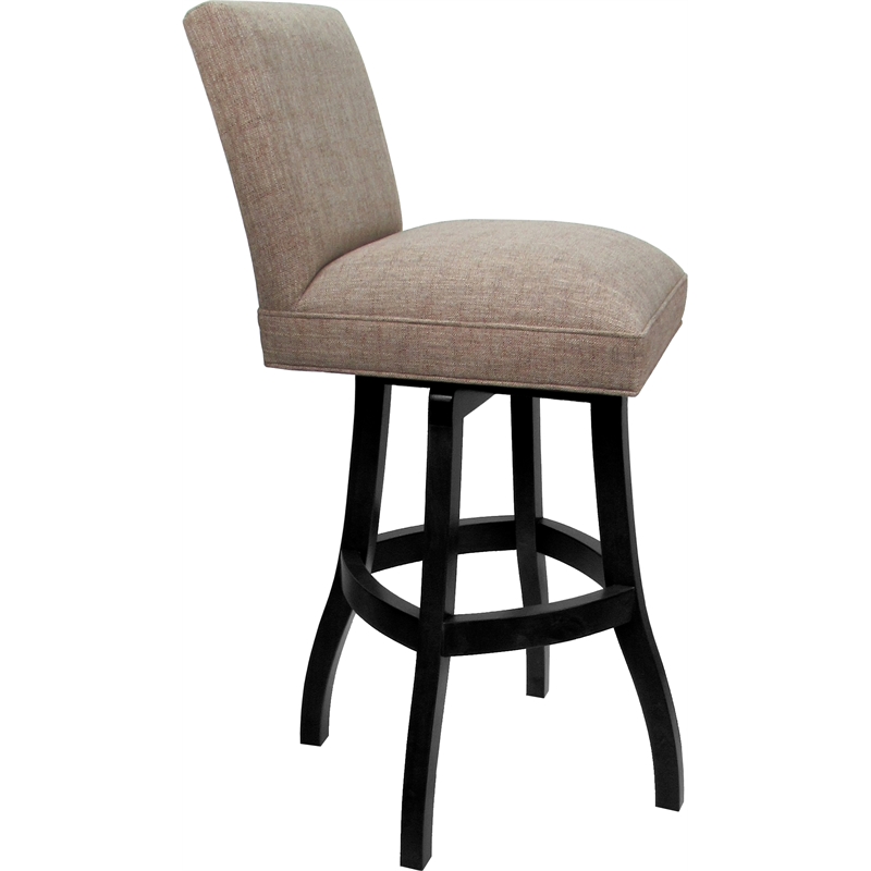 Set of 3 Swivel Wood Bar Stools 30