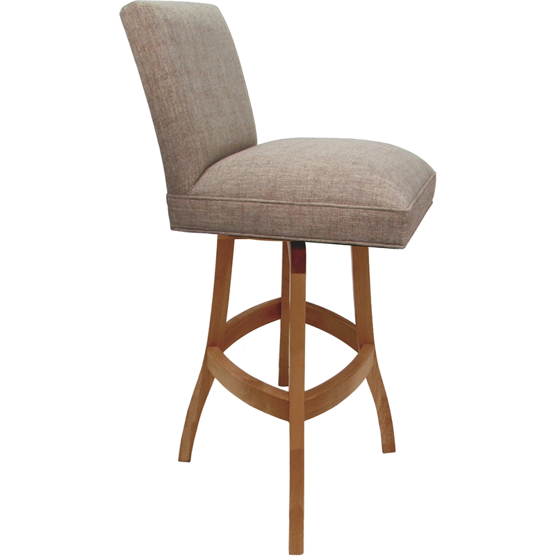 Set of 3 Swivel Wood Bar Stools 30
