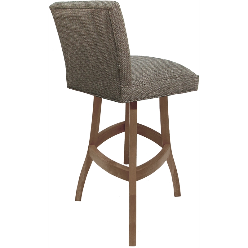Set of 3 Swivel Wood Bar Stools 30