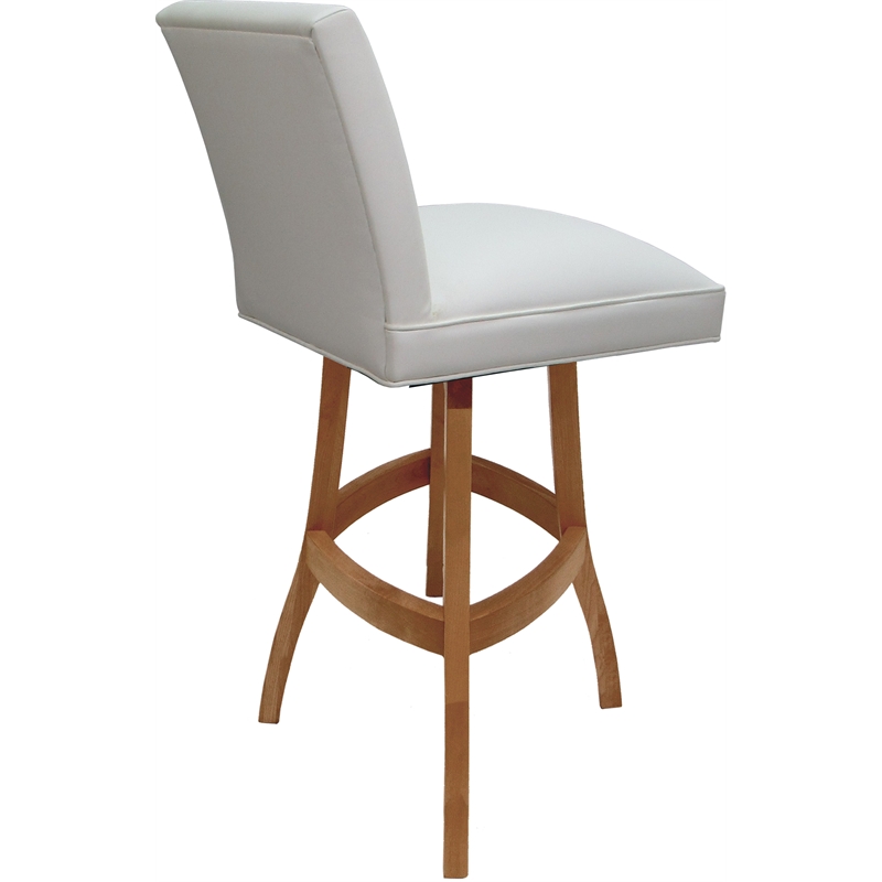Set of 3 Swivel Wood Bar Stools 30