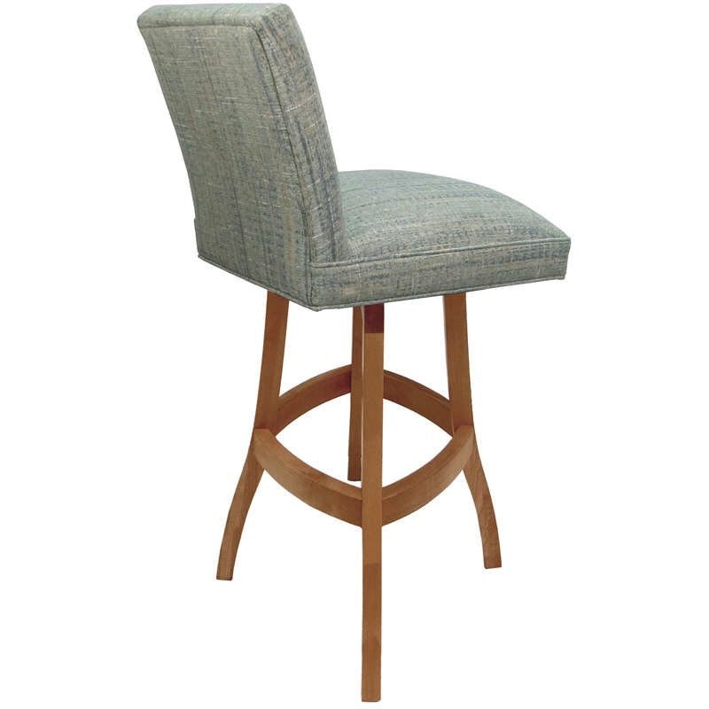 Set of 3 Swivel Wood Bar Stools 30