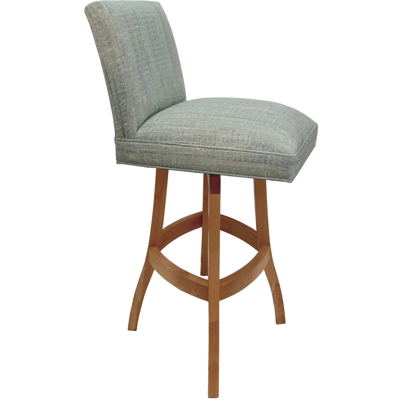 Set of 3 Swivel Wood Bar Stools 30