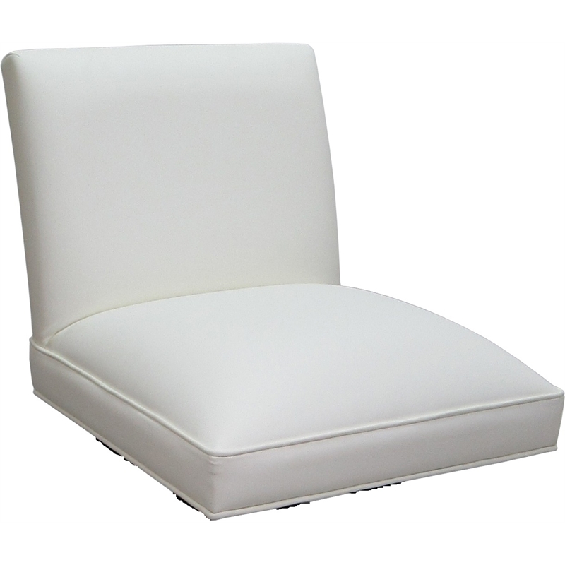 Set of 3 Extra Tall Swivel Wood Stools - Sommerville - White Vinyl - Cashew