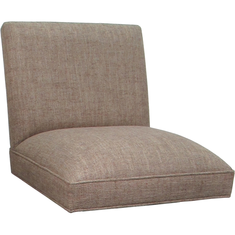 Set of 3 Extra Tall Swivel Wood Stools Sommerville Basin Beige Fabric DarkWalnut