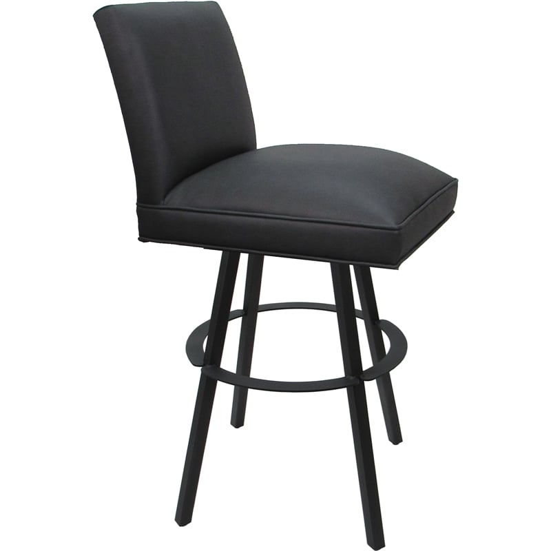 Set of 3 Swivel Metal Bar Stools 30