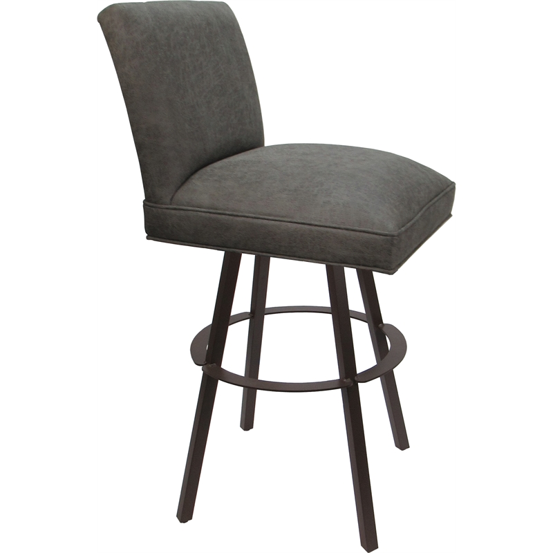 Set of 3 Swivel Metal Bar Stools 30