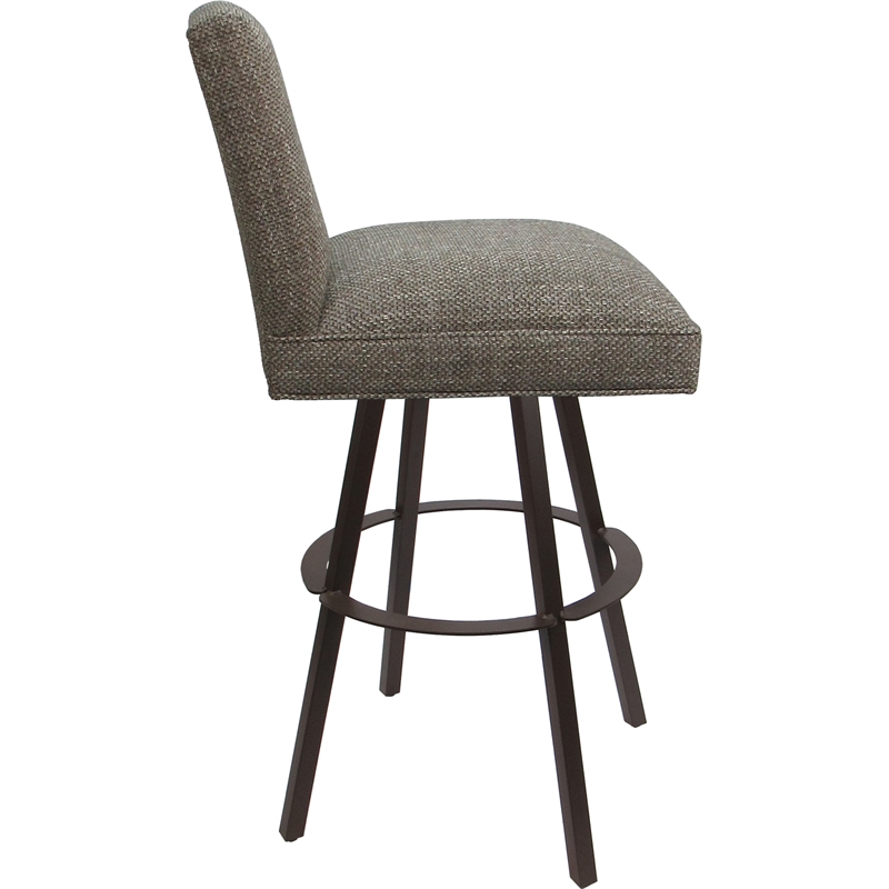 Set of 3 Swivel Metal Bar Stools 30