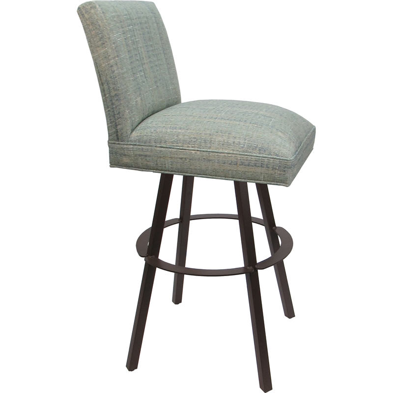 Set of 3 Swivel Metal Bar Stools 30