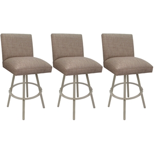 Sommerville Extra Tall Swivel Metal Stool in Basin Beige/Beige (Set of 3)