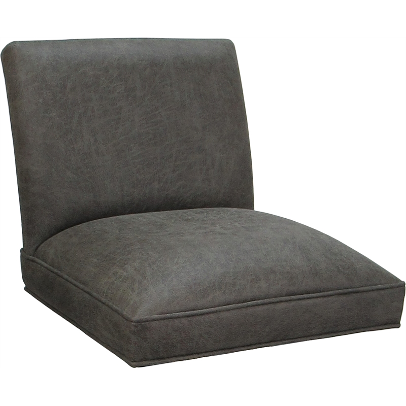 Set of 3 Swivel Metal Bar Stools - Sommerville - NW Elk Charcoal Fabric - Gray