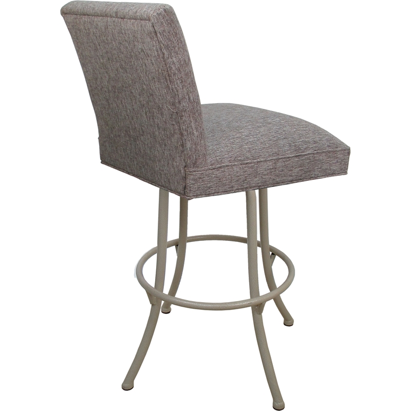 Set of 3 Extra Tall Swivel Metal Stools Sommerville - Mojave Gray Fabric - Beige
