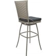 Outdoor/Indoor Extra Tall Swivel Stool - Elon Armless - Charcoal Fabric - Beige
