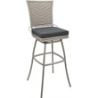 Outdoor/Indoor Extra Tall Swivel Stool - Elon Armless - Charcoal Fabric - Beige