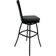 Outdoor/Indoor Extra Tall Swivel Stool - Elon Armless - Charcoal Fabric - Black