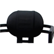 Swivel Metal Dining Caster Chair - Madir - Black Vinyl - Black