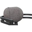 Swivel Metal Dining Caster Chair - Madir - Mojave Gray Fabric - Gray