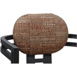 Swivel Metal Dining Caster Chair - Madir - Watusi Madder Red Fabric - Gray