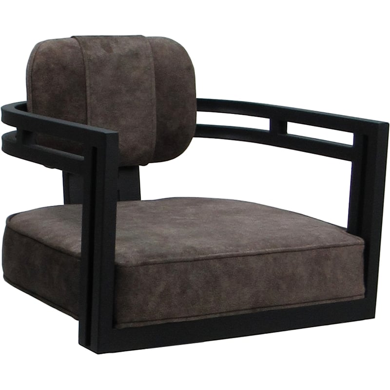Swivel Metal Dining Caster Chair - Madir - Outlier Ash Fabric - Black Frame