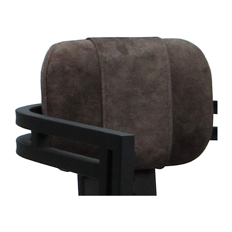 Swivel Metal Dining Caster Chair - Madir - Outlier Ash Fabric - Black Frame