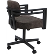 Swivel Metal Dining Caster Chair - Madir - Outlier Ash Fabric - Gray Frame
