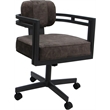 Swivel Metal Dining Caster Chair - Madir - Outlier Ash Fabric - Gray Frame