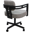 Swivel Metal Dining Caster Chair - Madir - Outlier Stucco Stone Fabric - Gray