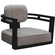 Swivel Metal Dining Caster Chair - Madir - Outlier Stucco Stone Fabric - Gray