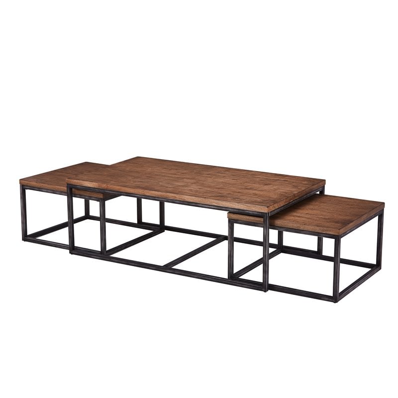 Lane Furniture 7326 Chandler 3-piece Wood Nesting Cocktail Table in ...