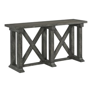 lane furniture 7062 old forge traditional wood sofa table in gray